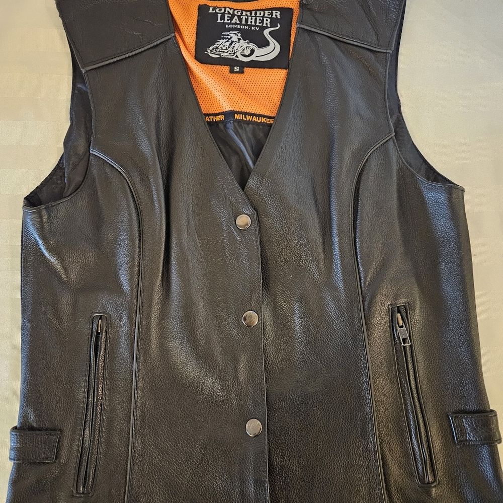 Black Biker Vest